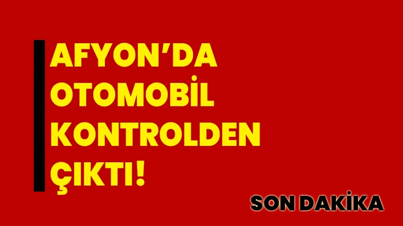 Afyon’da otomobil kontrolden çıktı!