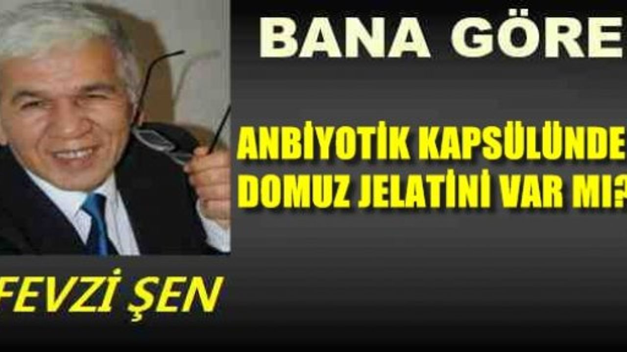 ANBİYOTİK KAPSÜLÜNDE  DOMUZ JELATİNİ VAR MI