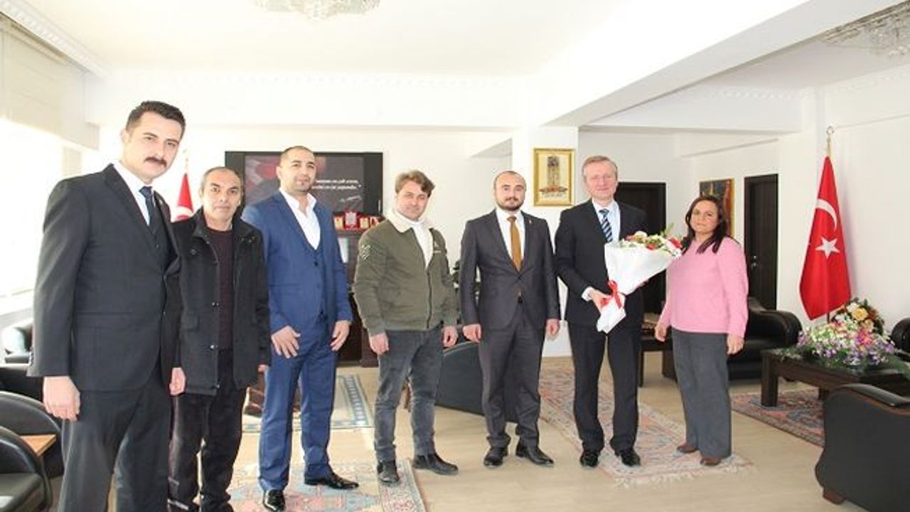 Bekle ve yönetimi, Kaymakam Şahin’e ziyarette bulundu