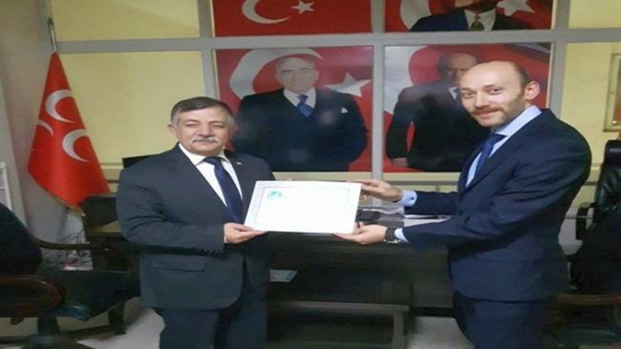 Ülkü Ocakları genel merkezinden teşekkür belgesi