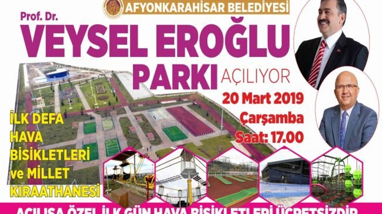 Prof. Dr. Veysel Eroğlu Parkı açılıyor