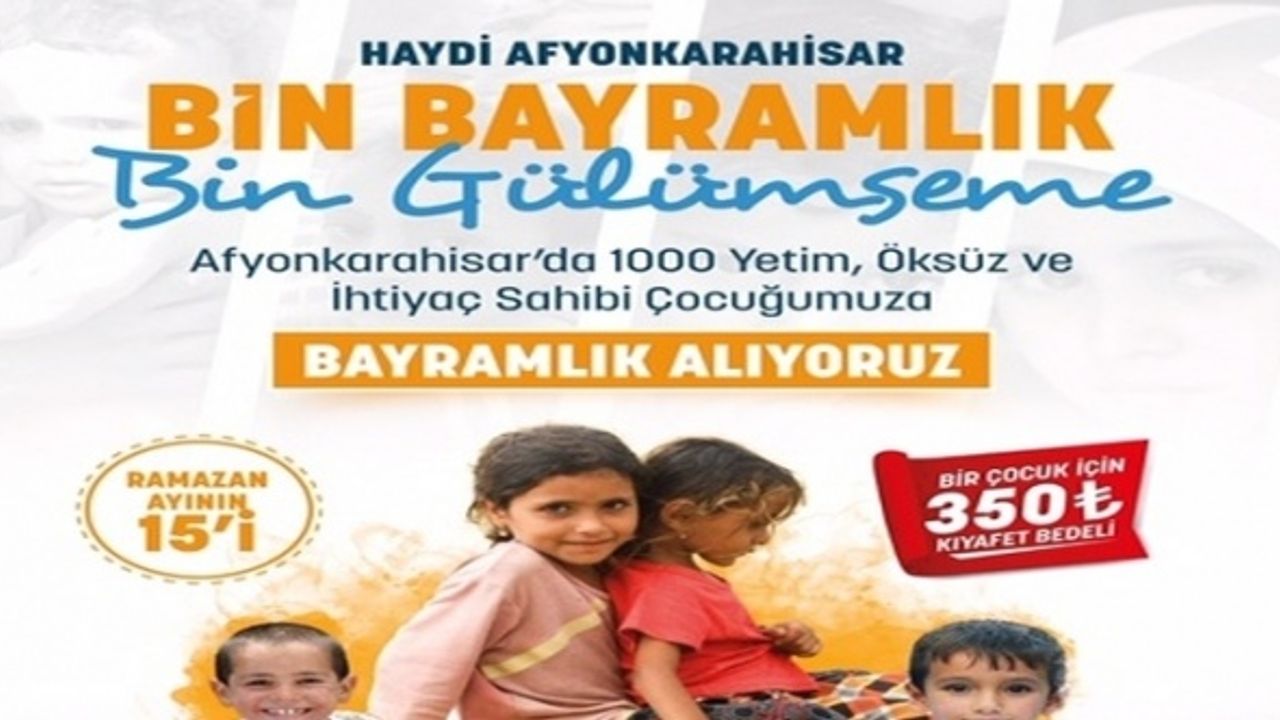 Afyon IHH Afyon'daki 1000 Yetim Öksüz İhtiyaç Sahibi Çocuğumuza Bayramlık Alıyor