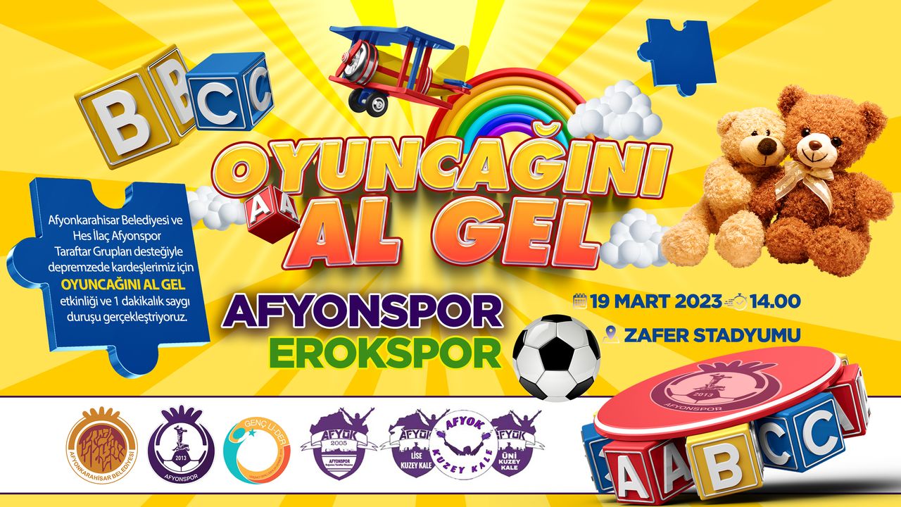 Belediye ve Hes İlaç Afyonspor'dan Oyuncağını Al Gel Kampanyası