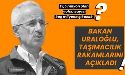 Bakan Uraloğlu, taşımacılık rakamlarını açıkladı!