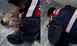 Jandarma 4 aylık bebeği kalp masajı ve suni solunumla hayata döndürdü