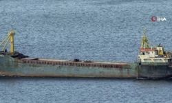 Kargo gemisi İmralı Adası açıklarında battı