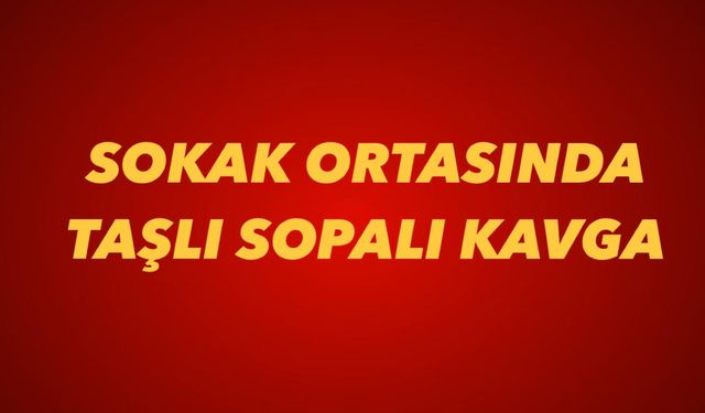 Sokak Ortasında Taşlı Sopalı Kavga