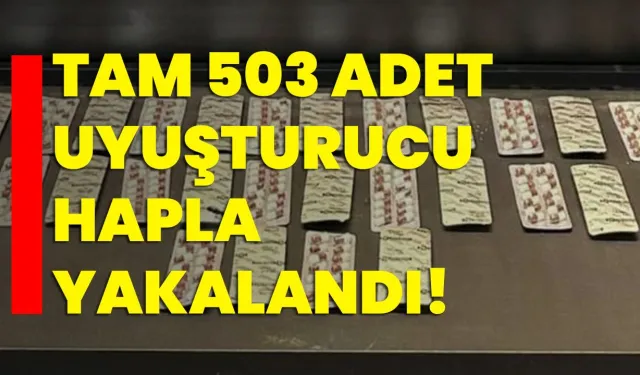 Tam 503 adet uyuşturucu hapla yakalandı!