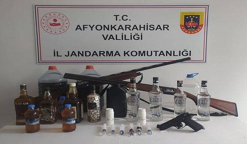 Jandarma sahte alkol üreticilerini yakaladı
