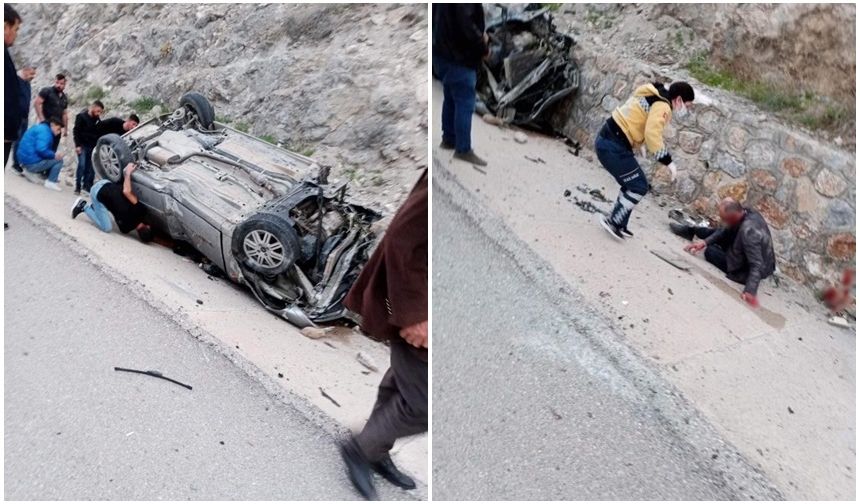 Bayat’ta İki otomobilin çarpıştığı kazada 3’ü ağır, 5 kişi yaralandı
